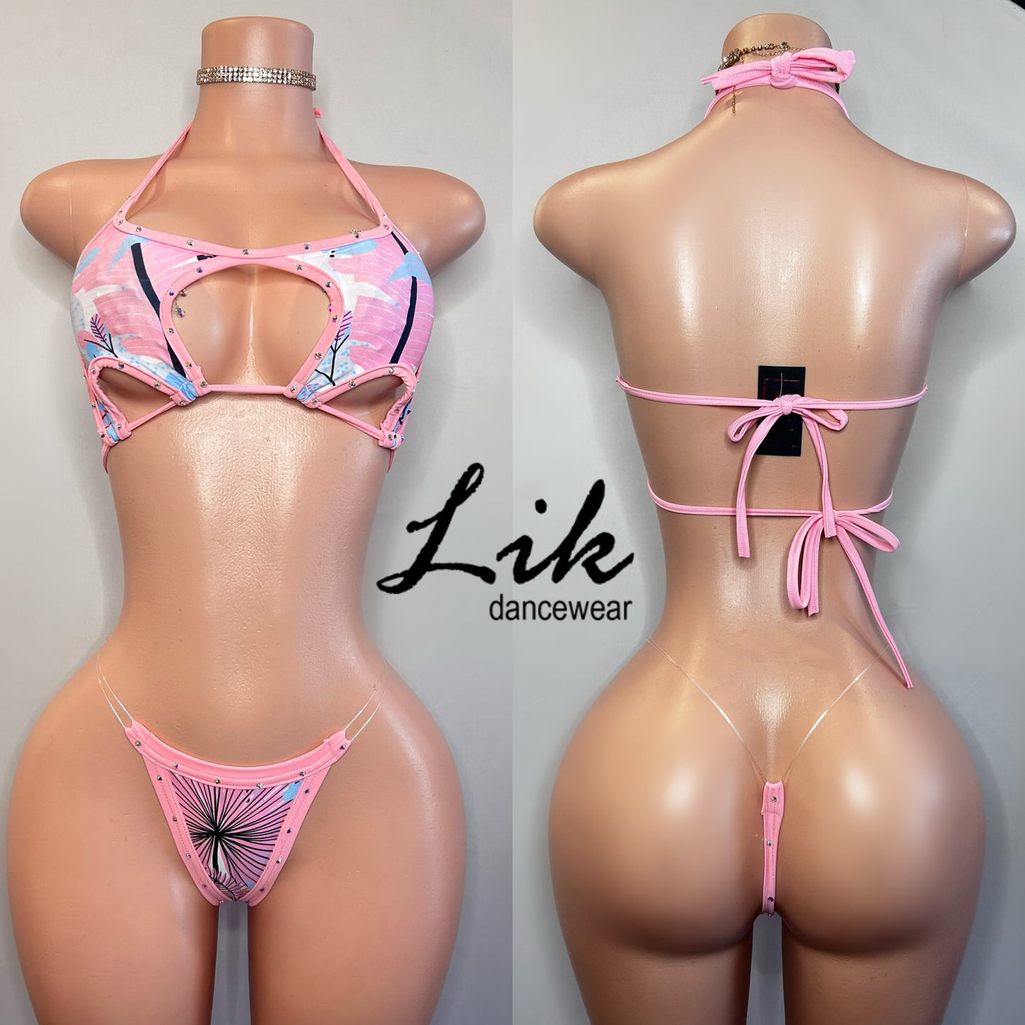Star shower two piece bikini set