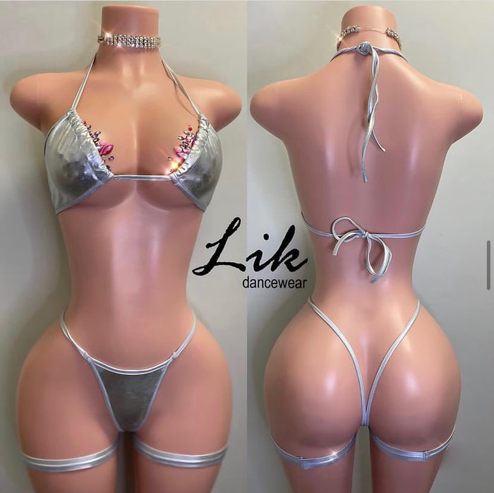 Beaming standard spandex thin bikini set