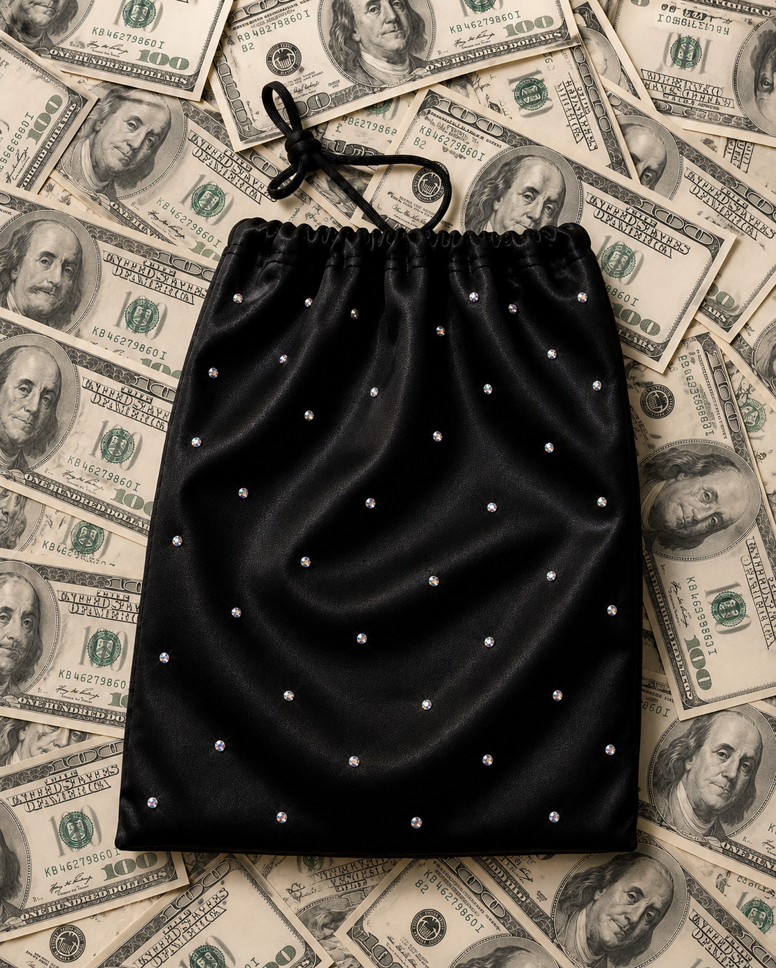 Rhinestone Money Bag for Exotic Dancers