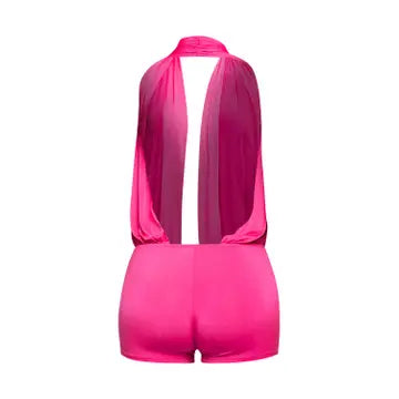 Deep V Halter Romper