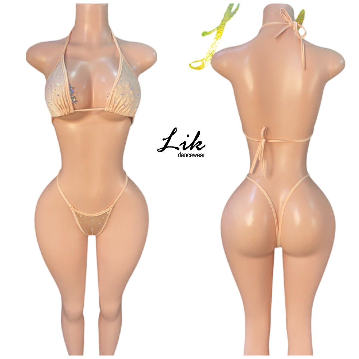 Exotic Dancewear DYNASTY rhinestone bikini thong
