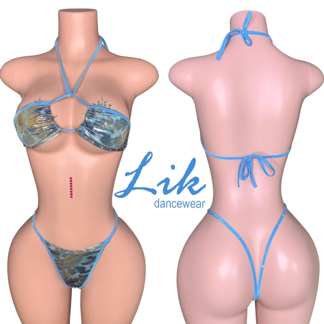 Shining exotic Dancewear bikini