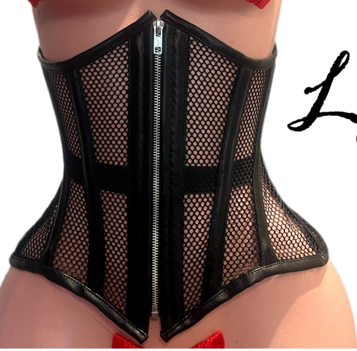 Noir Mesh Corset Pink