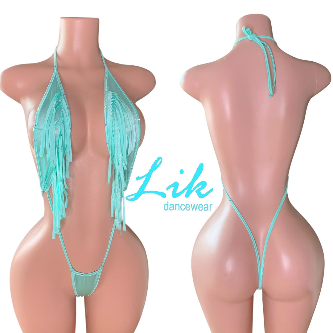 Fringe stripper TIP IN one piece Unikini
