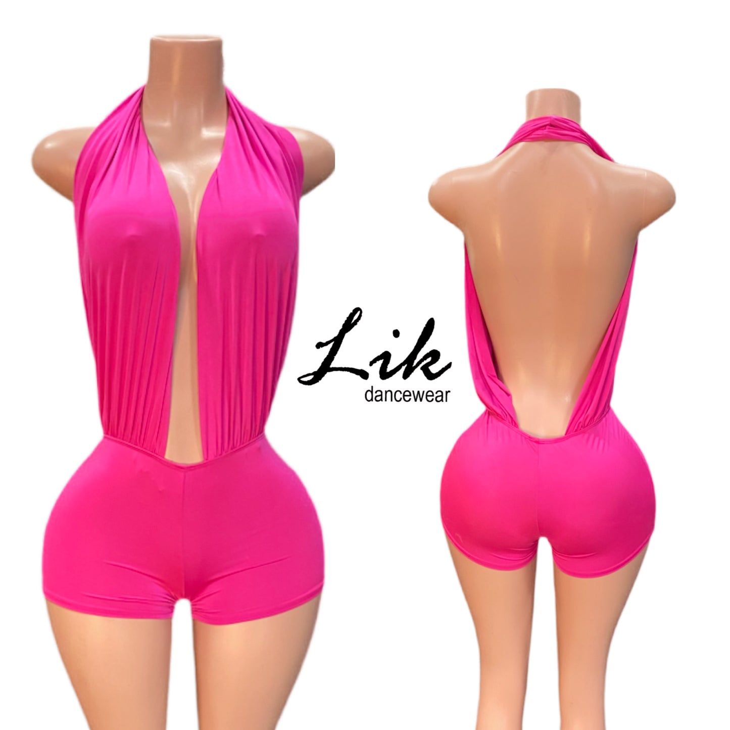 Deep V Halter Romper