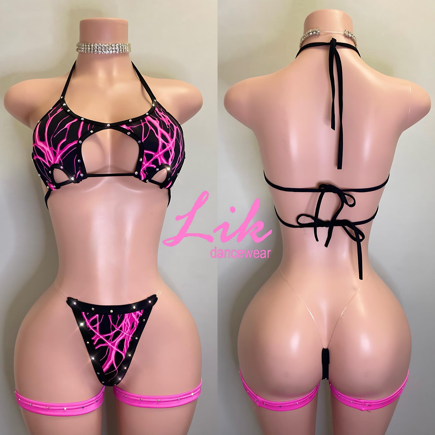Star shower two piece bikini set