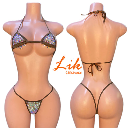 Hot Girl Rhinestone Bikini