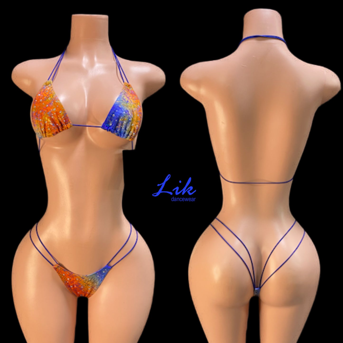 Shine adult dancer bungee string two piece