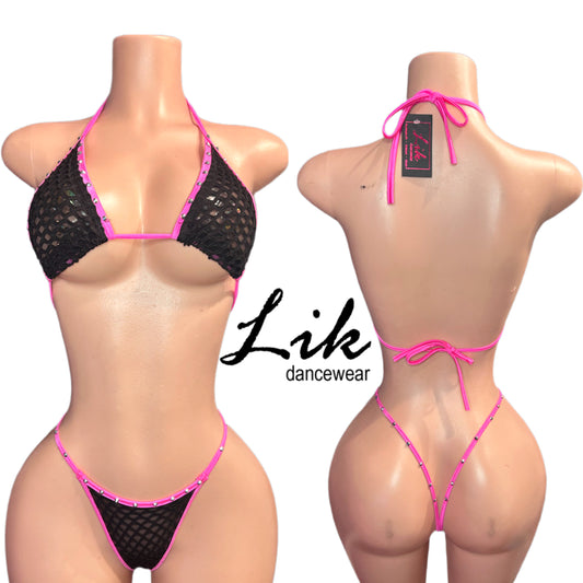 X mesh Exotic Dancewear mesh bikini