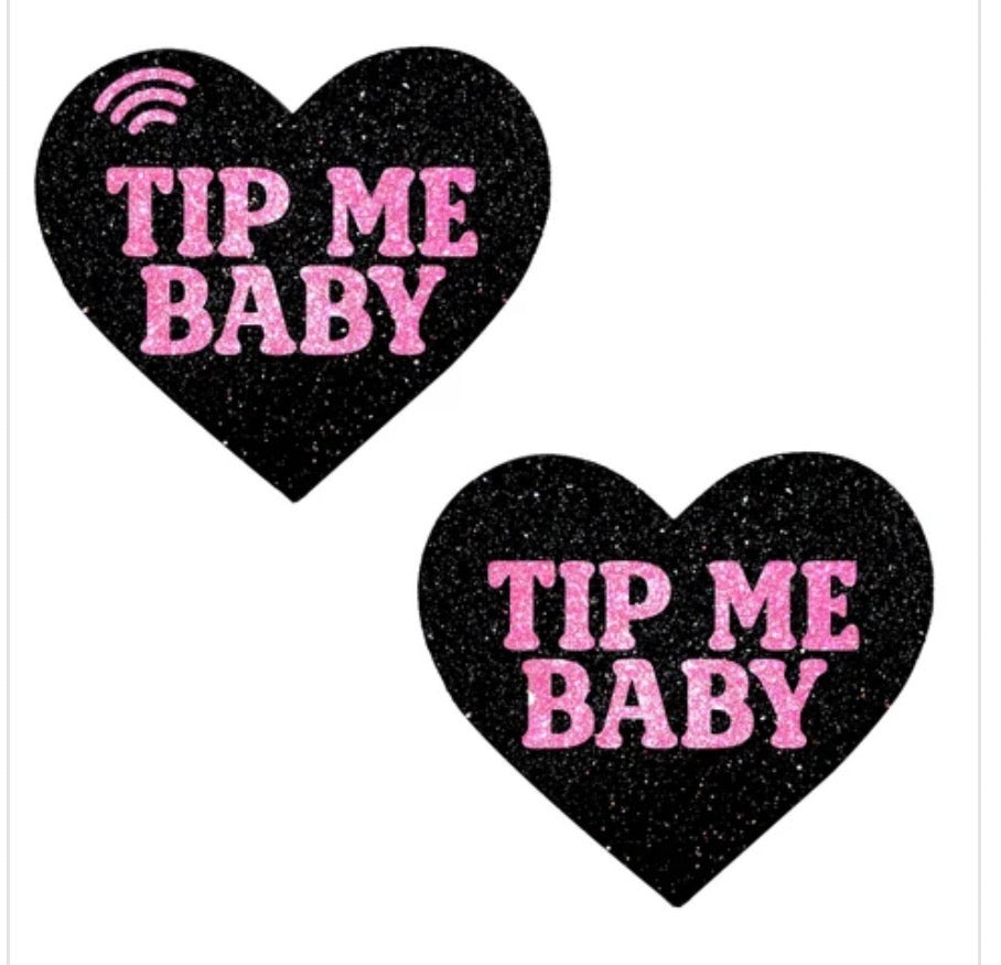 TIP ME BABY HOLOGRAPHIC X SMART NFC PASTIES | TAP TO TIP, FOLLOW & SHARE LINKS INSTANTLY