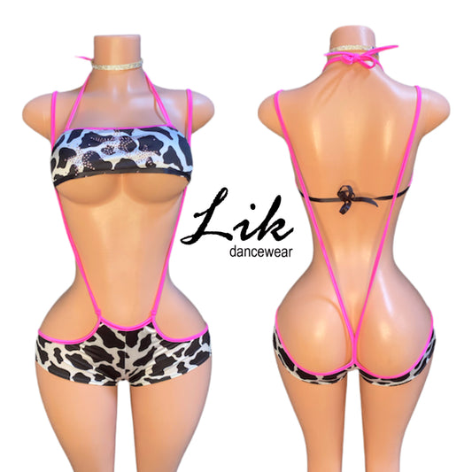 Prime exotic dancewear chaps with tube top