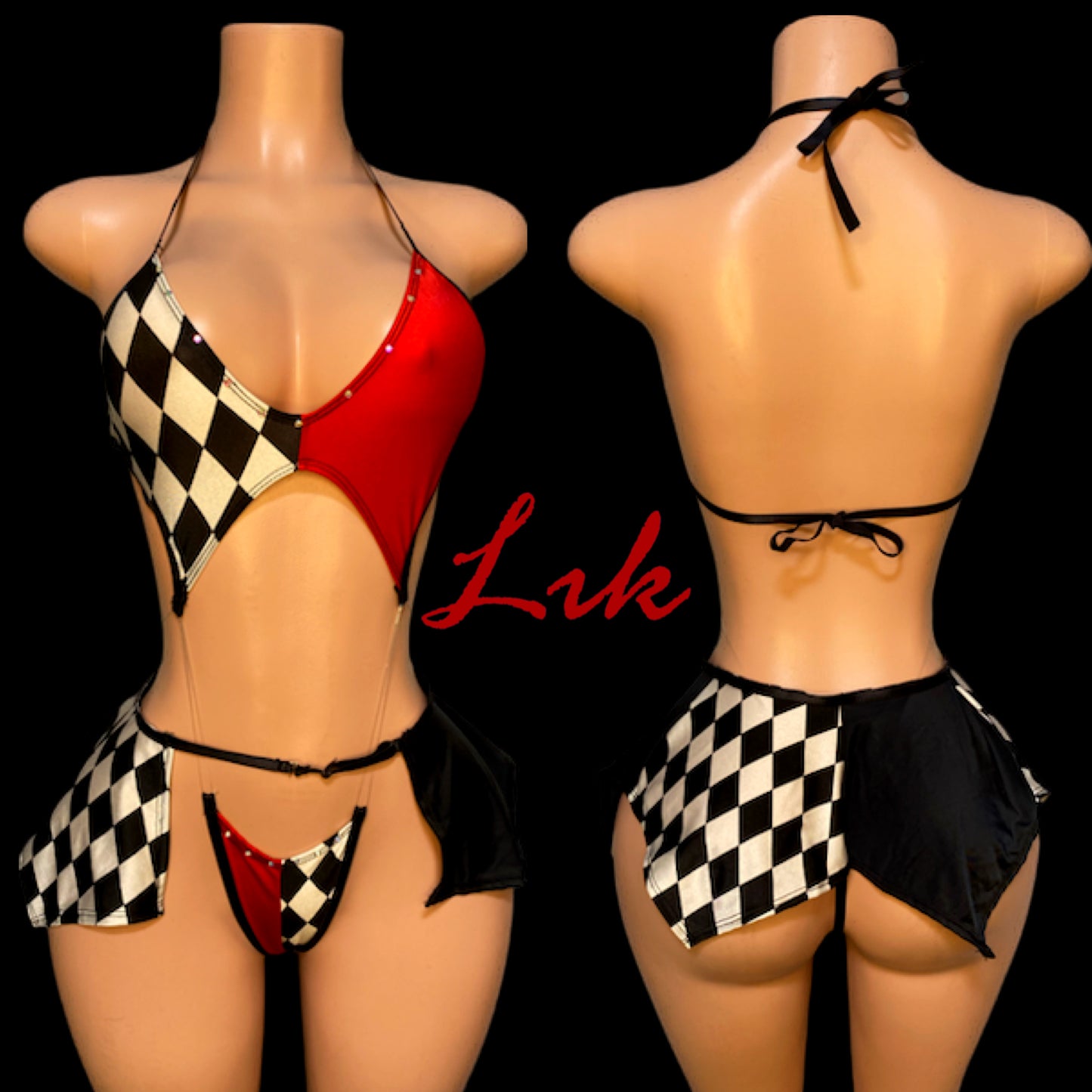 Puddin sexy Harliquin adult Halloween outfit