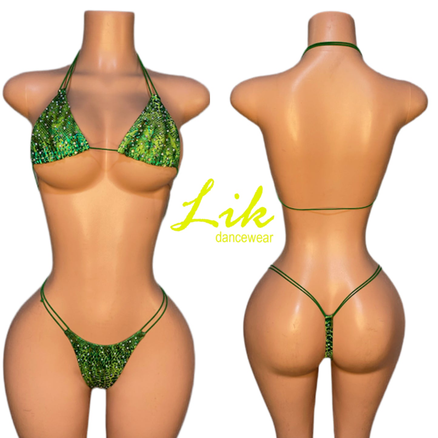 Shine adult dancer bungee string two piece