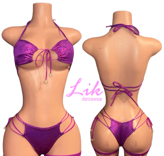 Destiny two piece short set ties