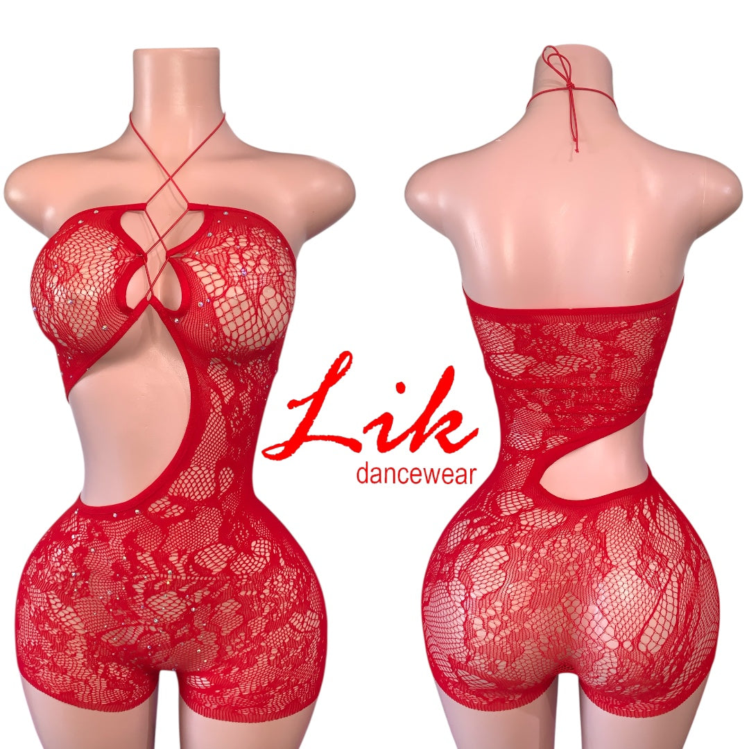 Lace Exotic dancewear outfit Sexy stripper outfit Vanessa