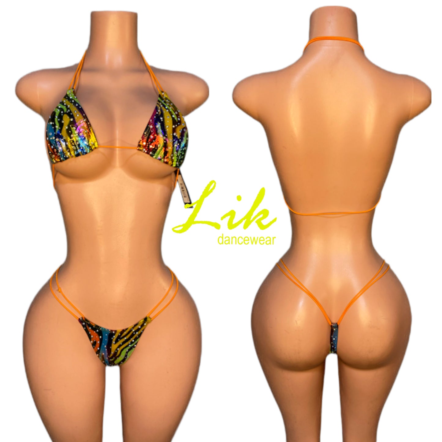 Shine adult dancer bungee string two piece