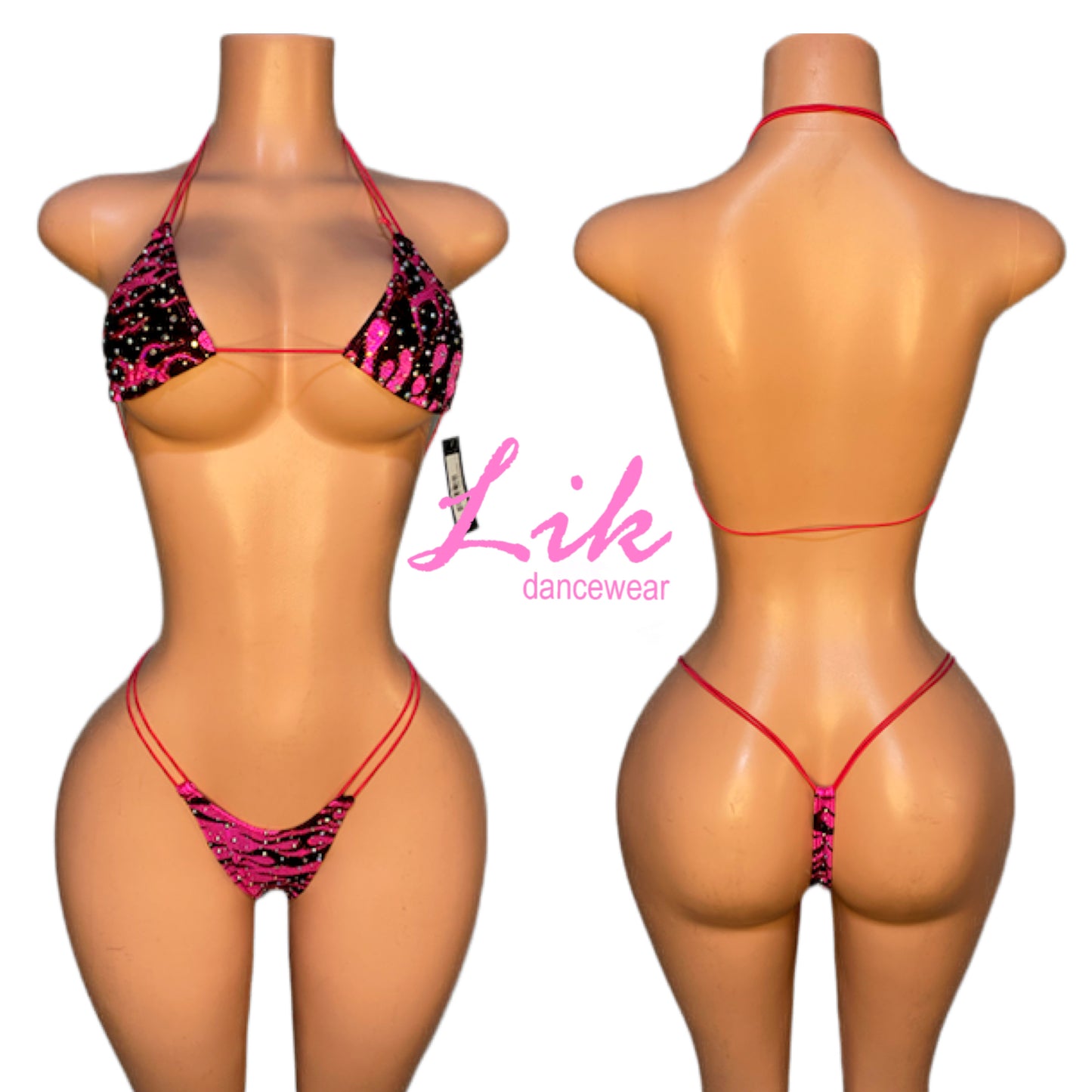 Shine adult dancer bungee string two piece