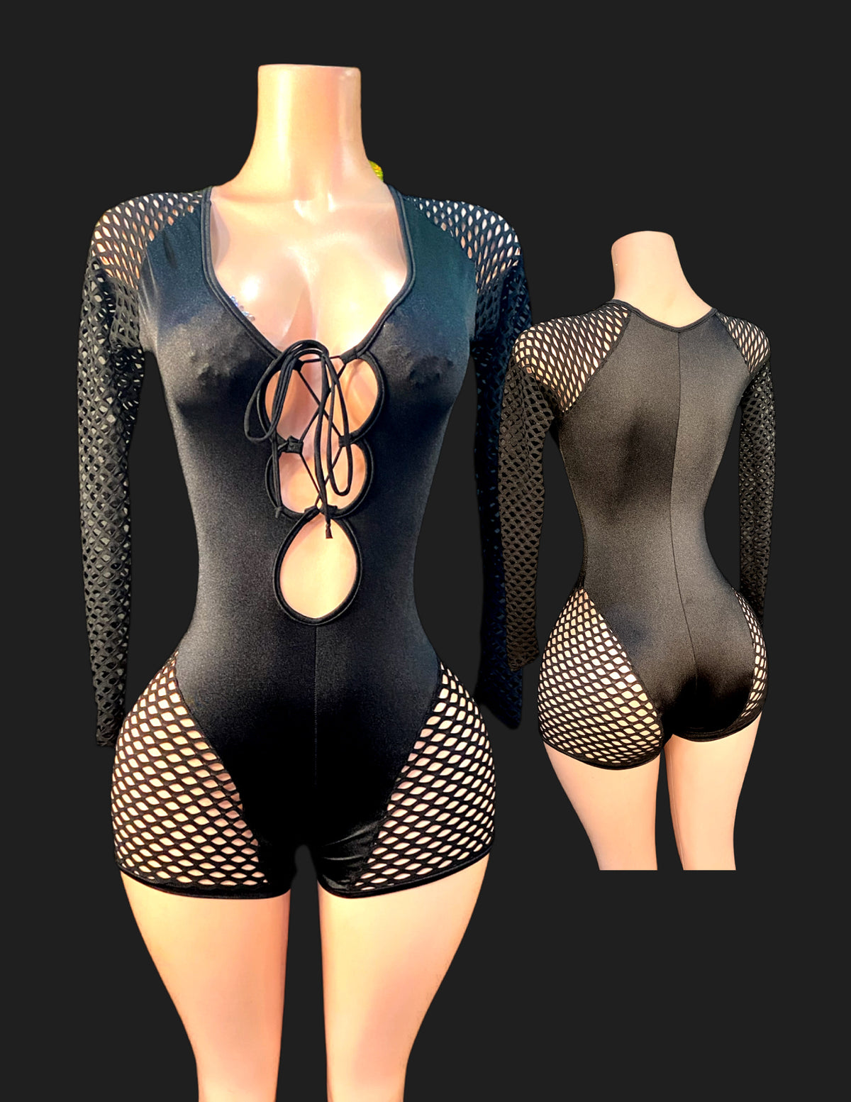 Sections - Mesh long sleeve bottle girl outfit