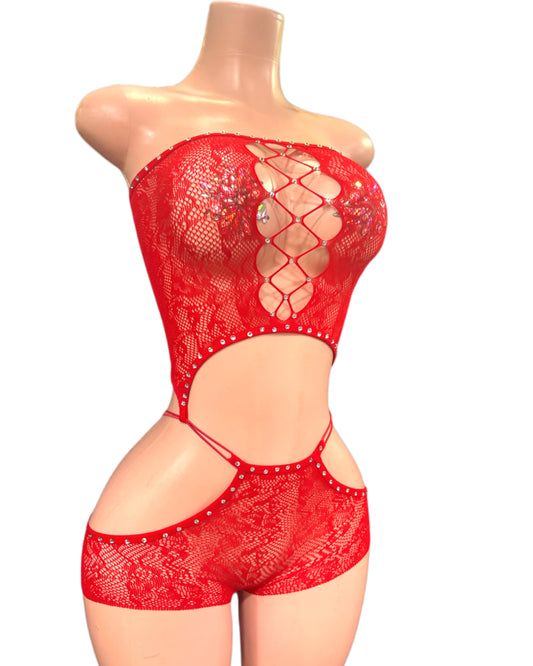 Pull up exotic dancer lace one piece unikini