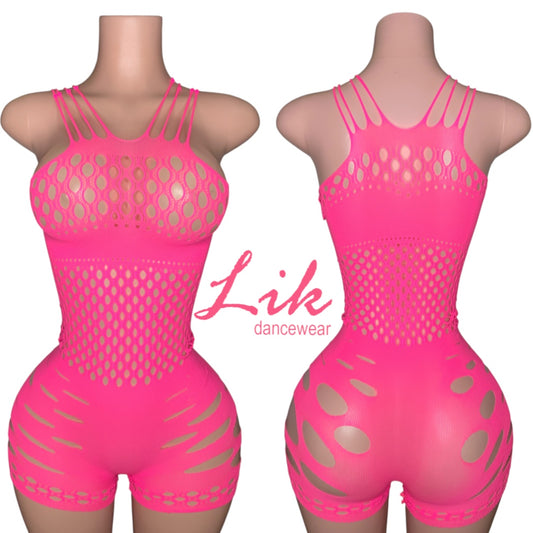 "Sweety" Fishnet Romper