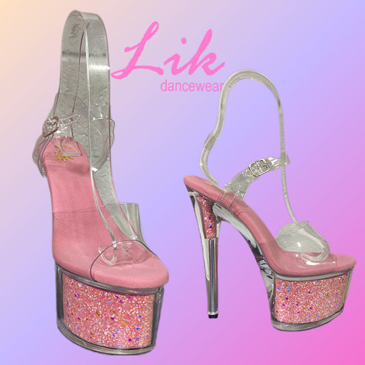 Lik Clear Glitter Heels