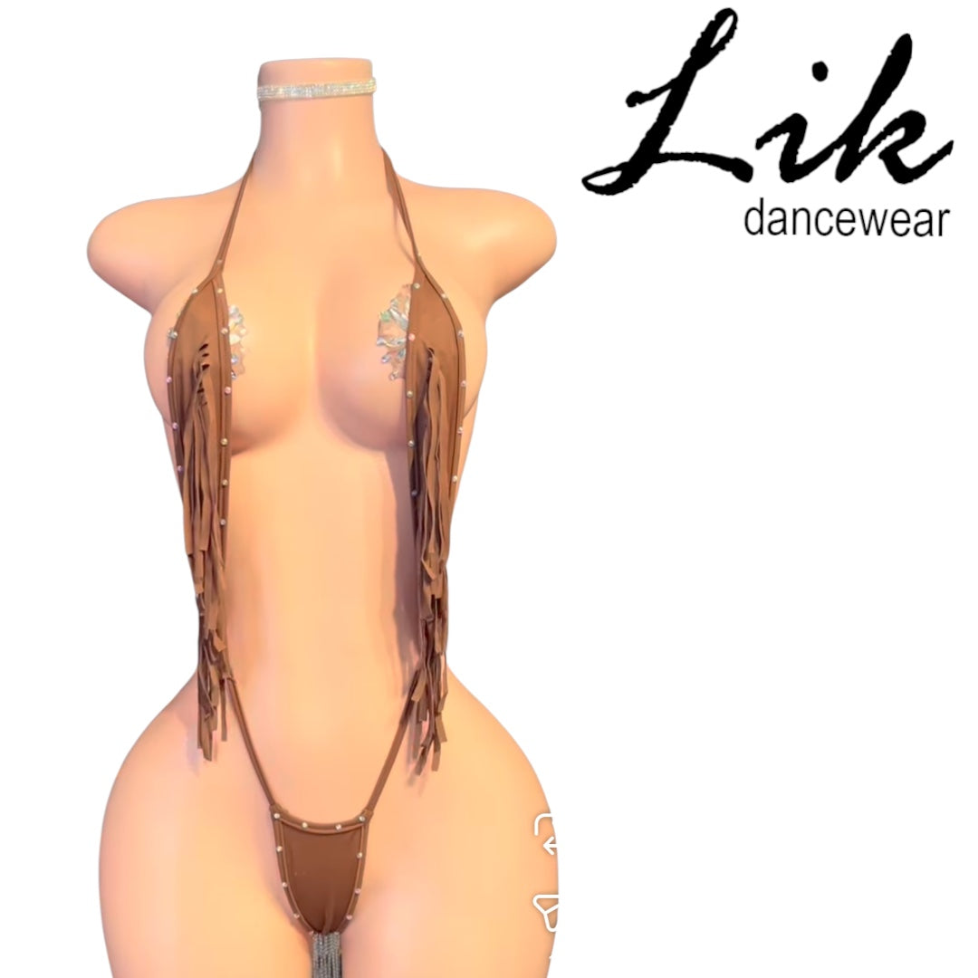 Fringe stripper TIP IN one piece Unikini