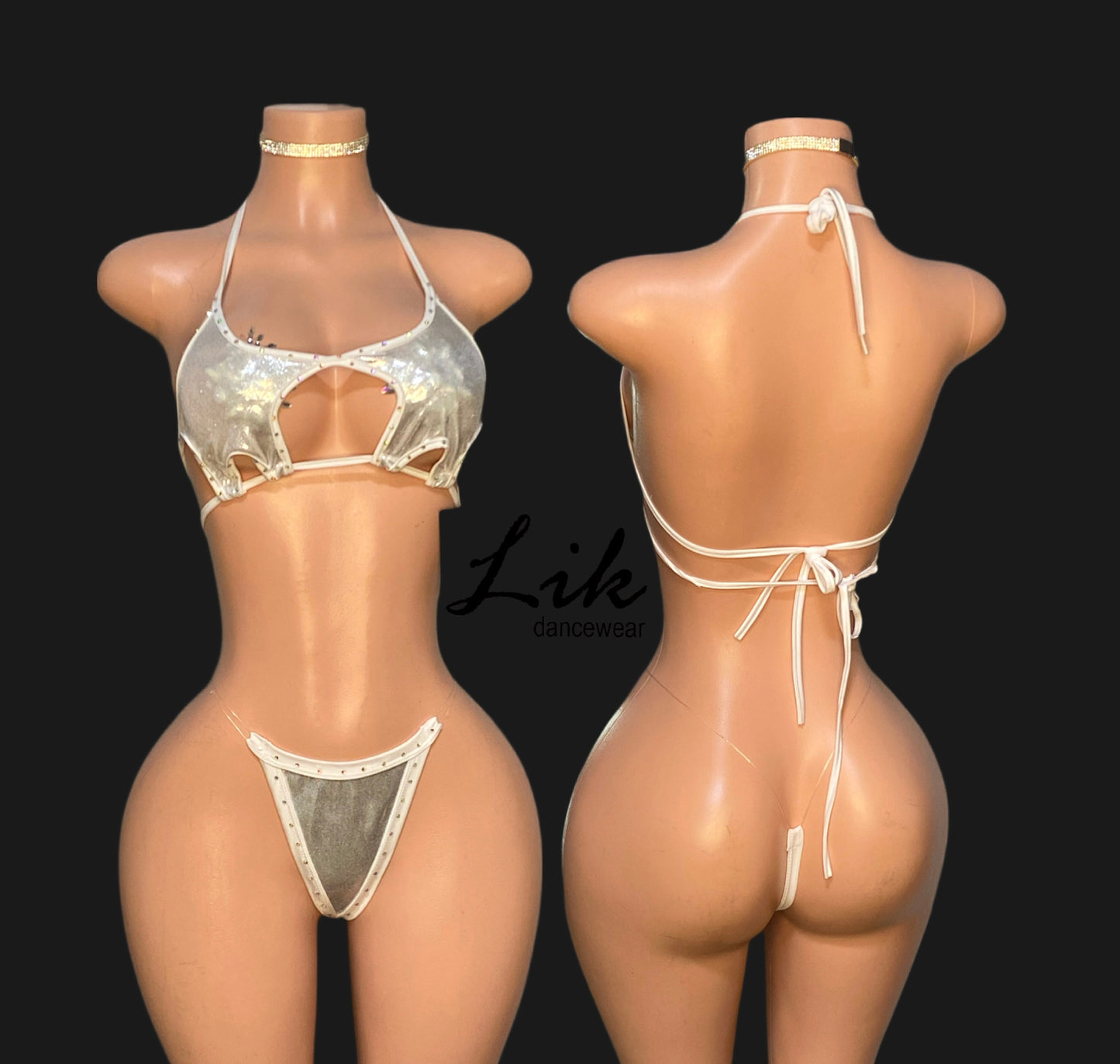 Star shower two piece bikini set