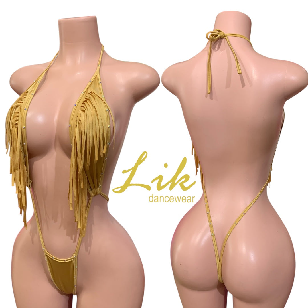 Fringe stripper TIP IN one piece Unikini