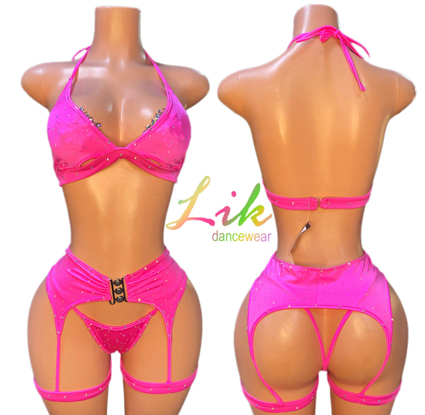 Dark horse Garter and bikini set for adult dancers