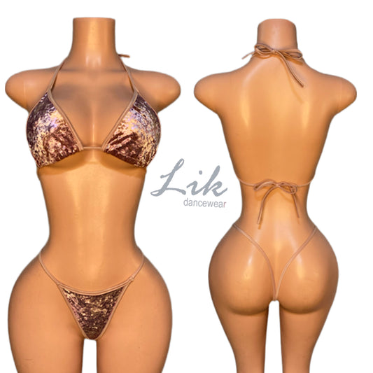 Crush velvet bikini