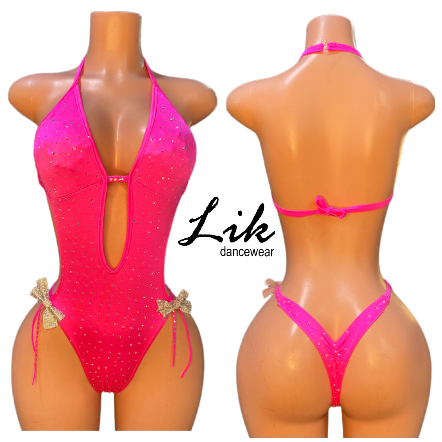 Rhinestone Bow one piece