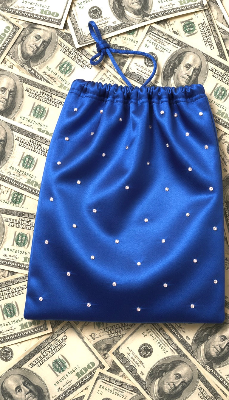 Rhinestone Money Bag for Exotic Dancers