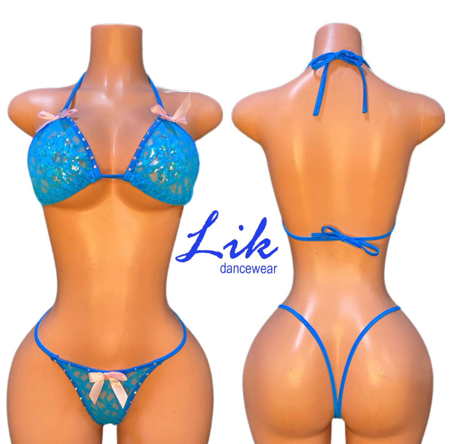 CECE bikini set with bow exotic dancewear