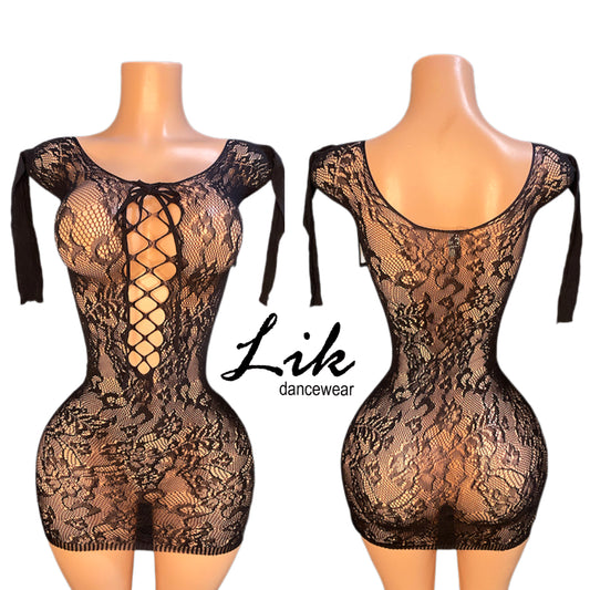 Long Sleeve Lace Mini Dress