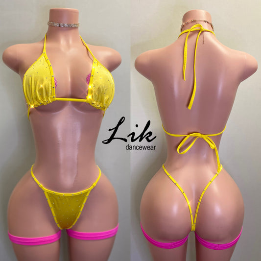 Dynasty rhinestone bikini thong