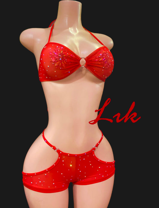Exotic Dance PEEK-a-BOO two-piece