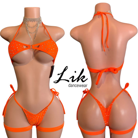 Licia tie up rhinestone bikini