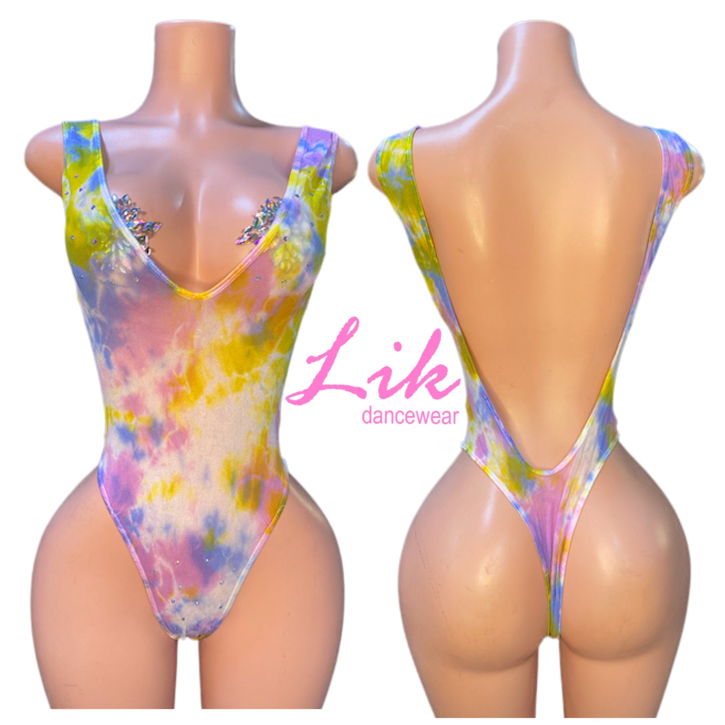 Tie dye one piece romper