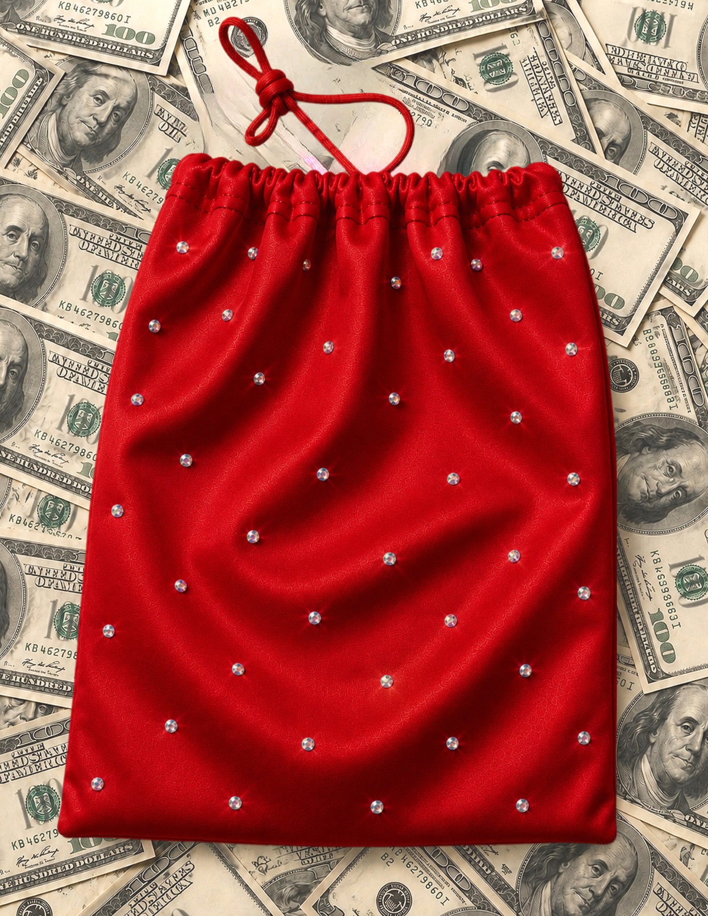 Rhinestone Money Bag for Exotic Dancers