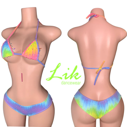 JESSIE-  Micro bikini w/ short set Two piece Exotic dancewear