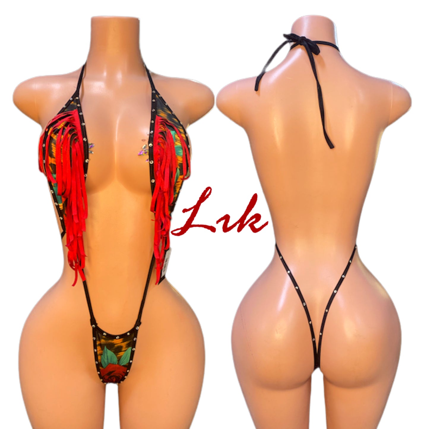 Fringe stripper TIP IN one piece Unikini