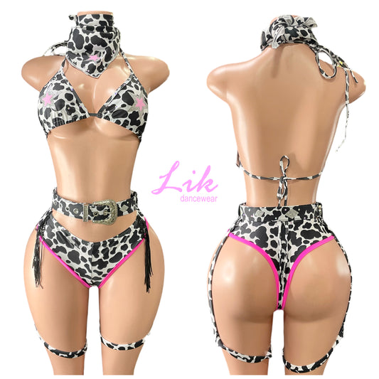 Cow Print Sexy Cowgirl Costume