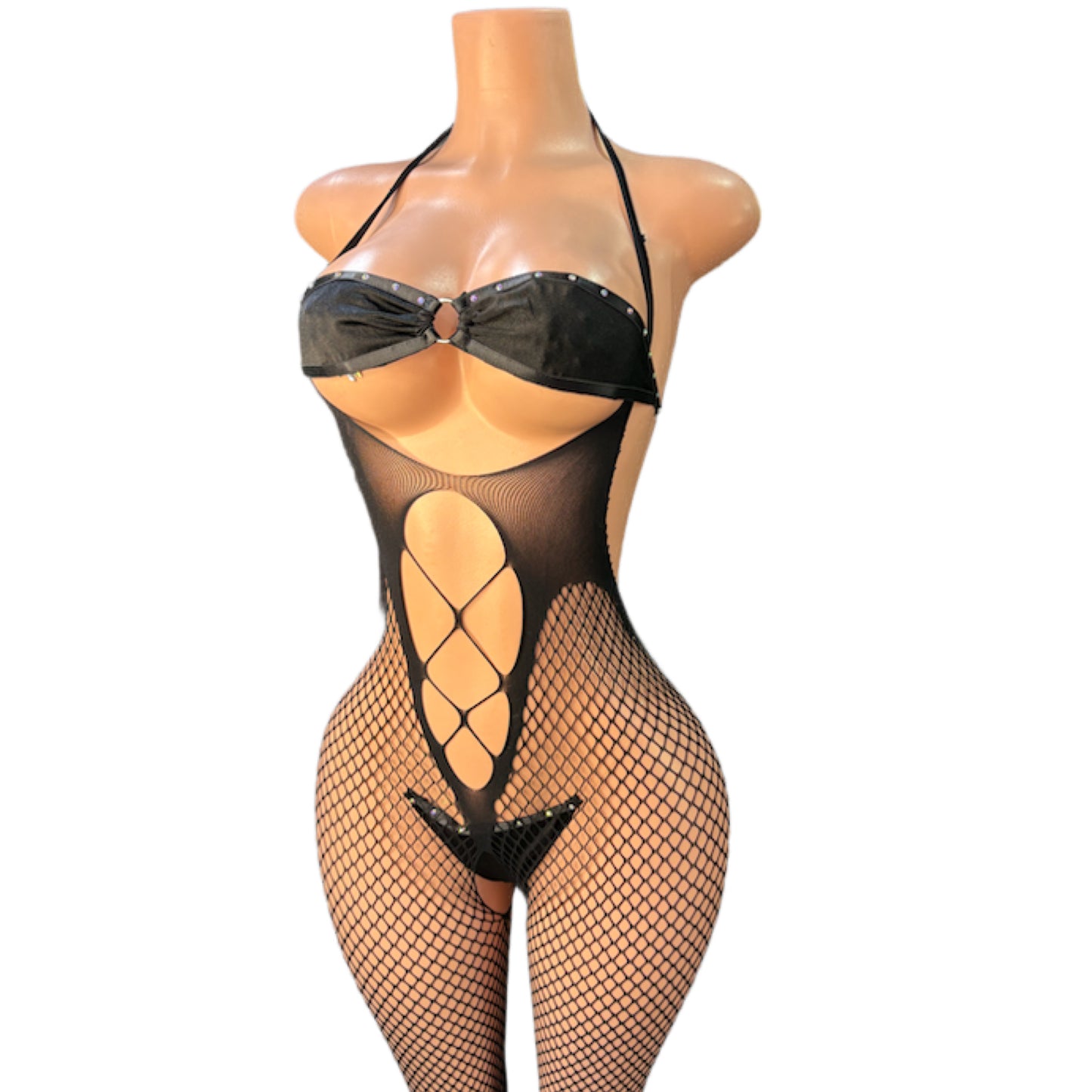 Stripper outfit HOURGLASS 3 pc Fishnet Bodysuit – Lik Dancewear