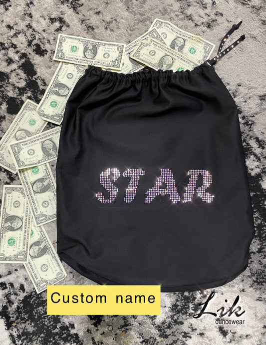 Custom Rhinestone Money Bag