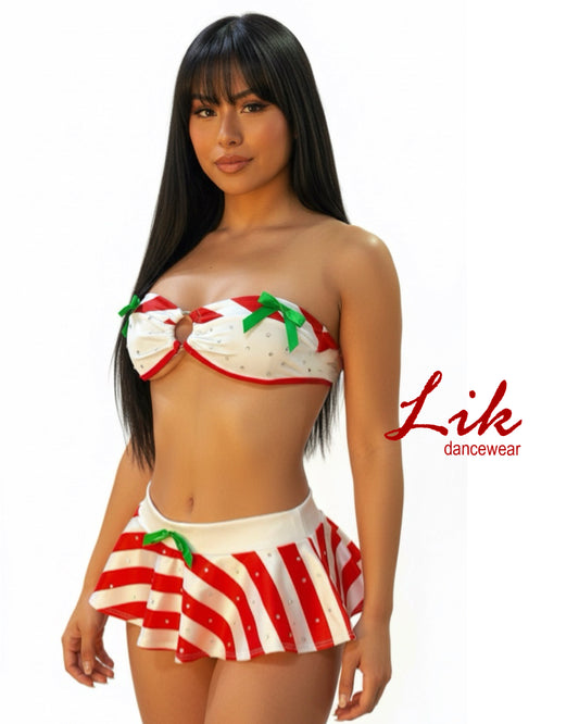 micro mini twerk skirt bikini set Peppermint