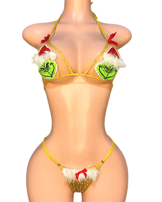 Mean One Grinch bikini