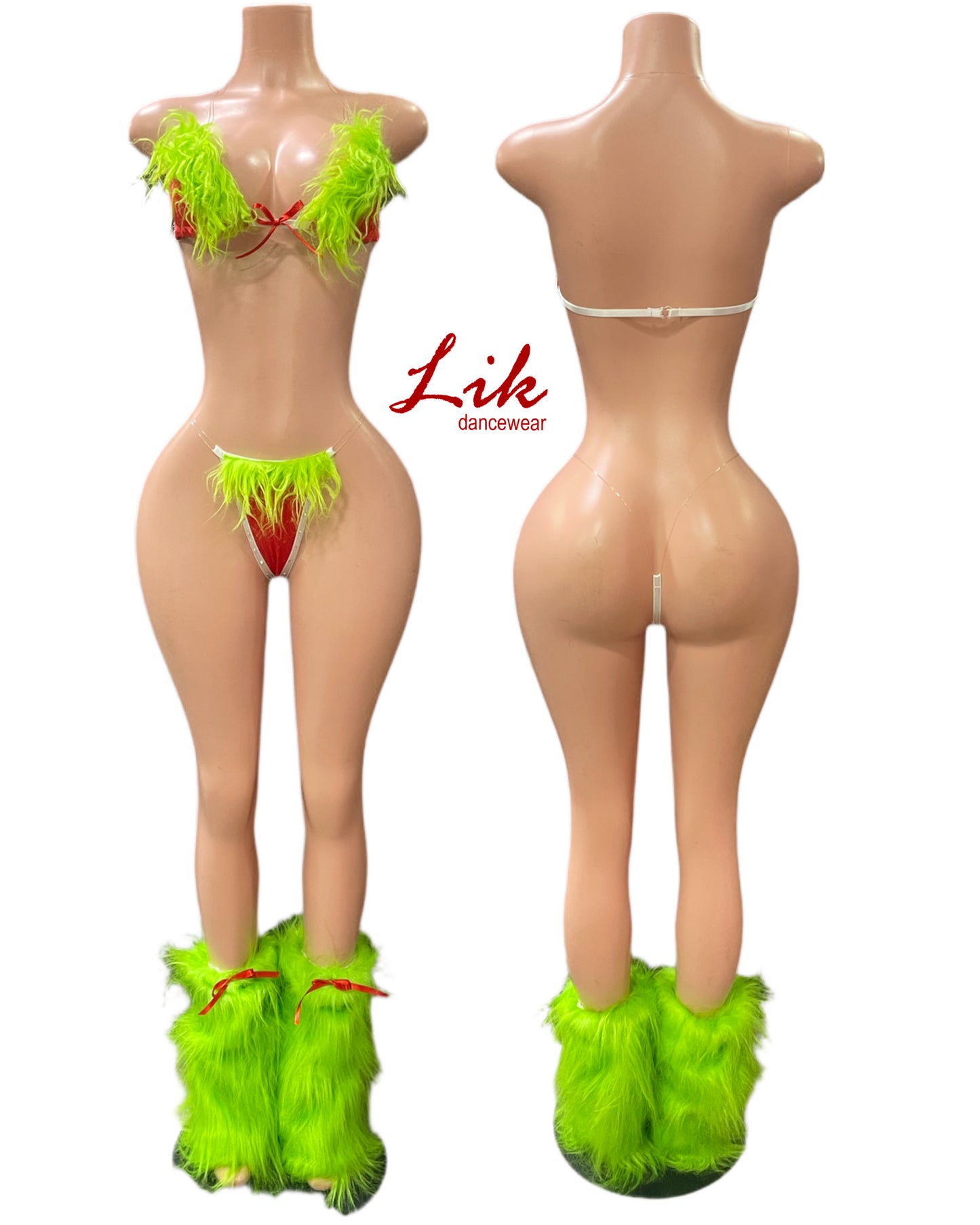 Grinch bikini with Boot covers
