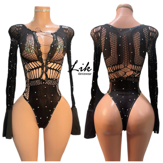 Black Widow Long Sleeve One Piece