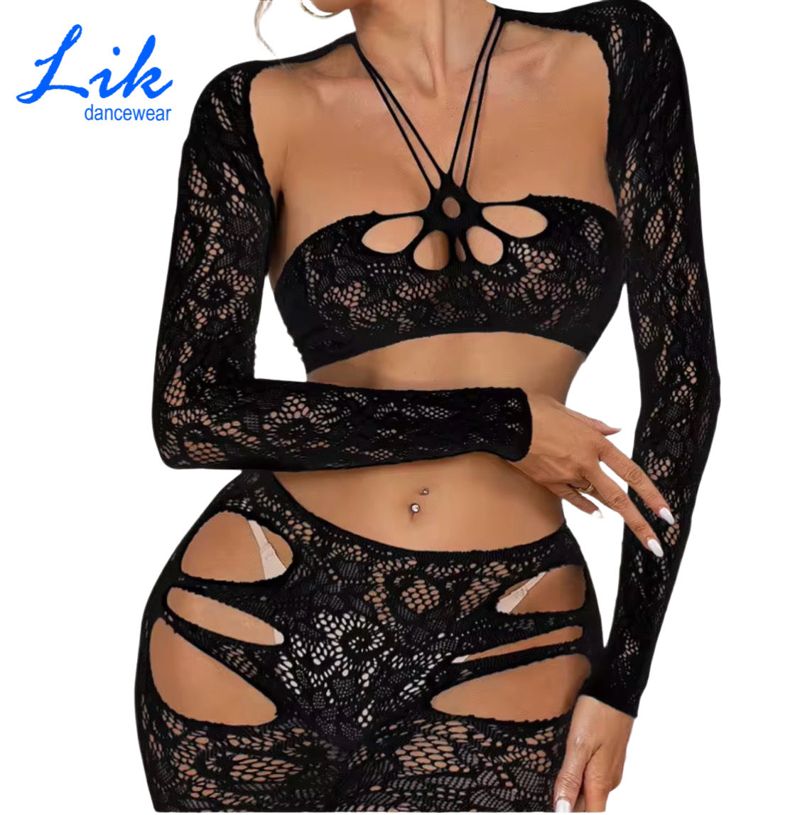 Butterfly booty lace short set Stripper outfit
