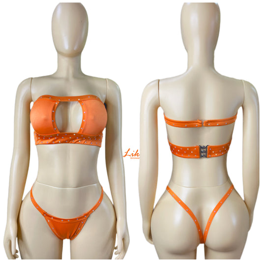 "Kooky" bandeau 2pc set with thong Exotic Dancewear